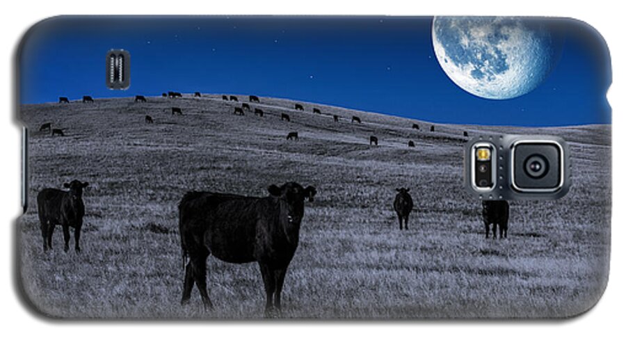 Cows Galaxy S5 Case featuring the photograph Alien Cows by Todd Klassy