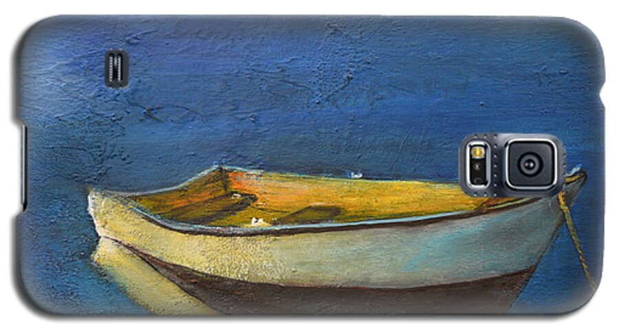 Boat Galaxy S5 Case featuring the painting All Alone Am I by Gary Smith