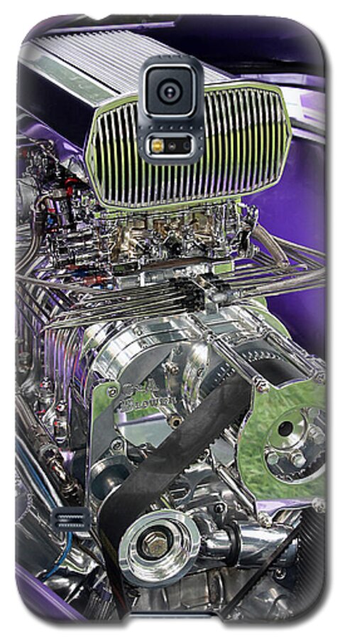 Metal Galaxy S5 Case featuring the photograph All Chromed Engine with Blower by Bob Slitzan