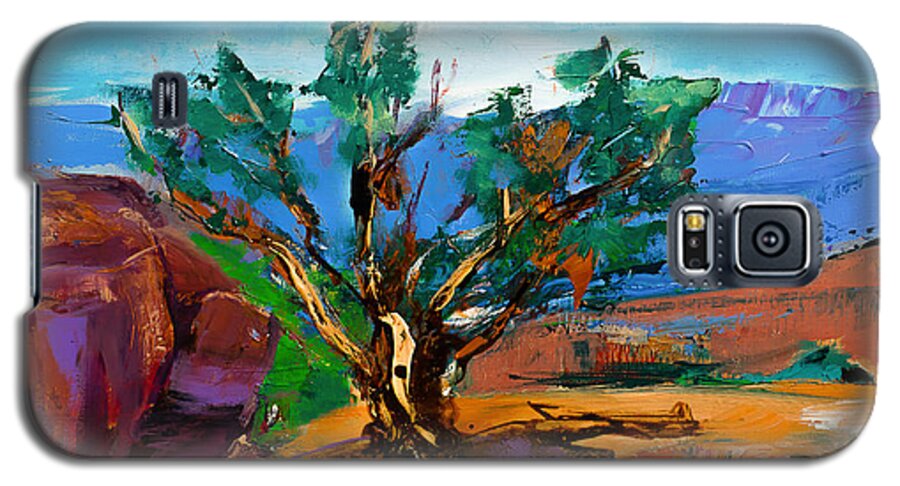 Sedona Galaxy S5 Case featuring the painting Among the Red Rocks - Sedona by Elise Palmigiani