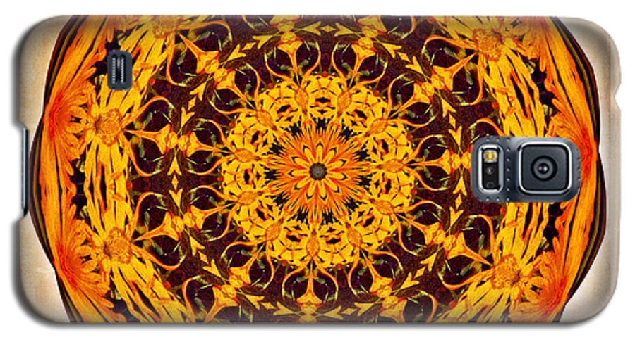 Kaleidoscope Galaxy S5 Case featuring the photograph Ancient Sun Kaleidoscope by Anna Louise