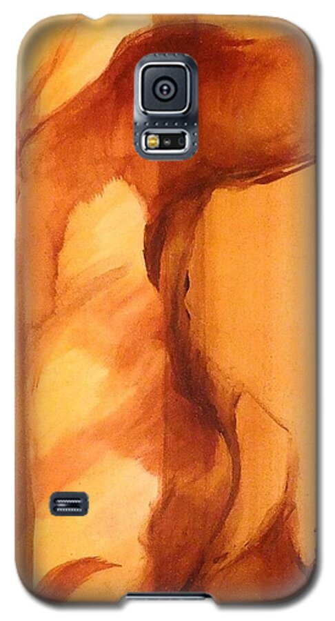 Abstract Galaxy S5 Case featuring the painting Animal by Denise F Fulmer