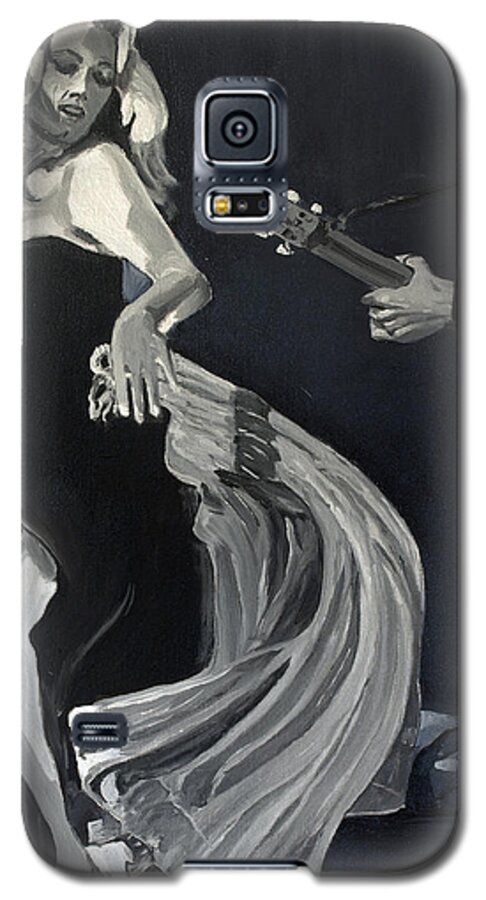 Anita Ekberg Galaxy S5 Case featuring the painting Anita Dancing Barefoot by Mary Capriole
