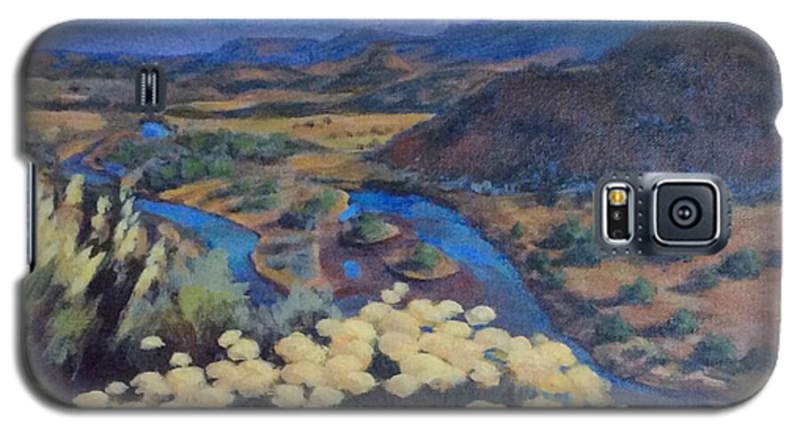 Landscape Galaxy S5 Case featuring the painting Another day above Rio Chama by Sharon Cromwell