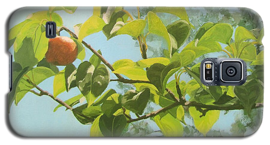Trees Galaxy S5 Case featuring the painting Apple A Day by Karen Ilari