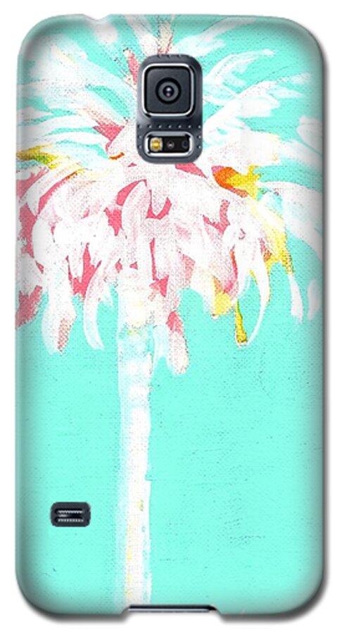 Aqua Marine Palm Galaxy S5 Case featuring the painting Aqua Marine Palm by Kristen Abrahamson