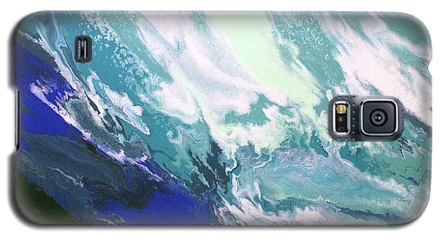 Pour Painting Galaxy S5 Case featuring the painting Aquaria by William Love