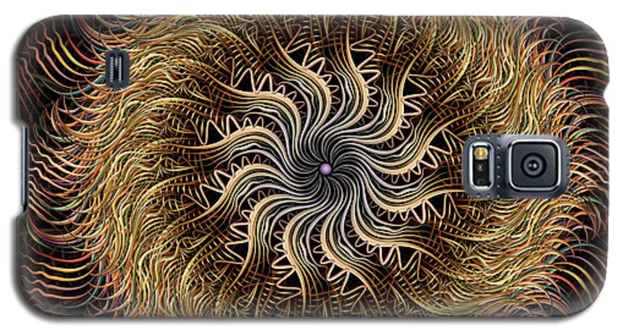 Pinwheel Mandalas Galaxy S5 Case featuring the digital art Arabesque by Becky Titus