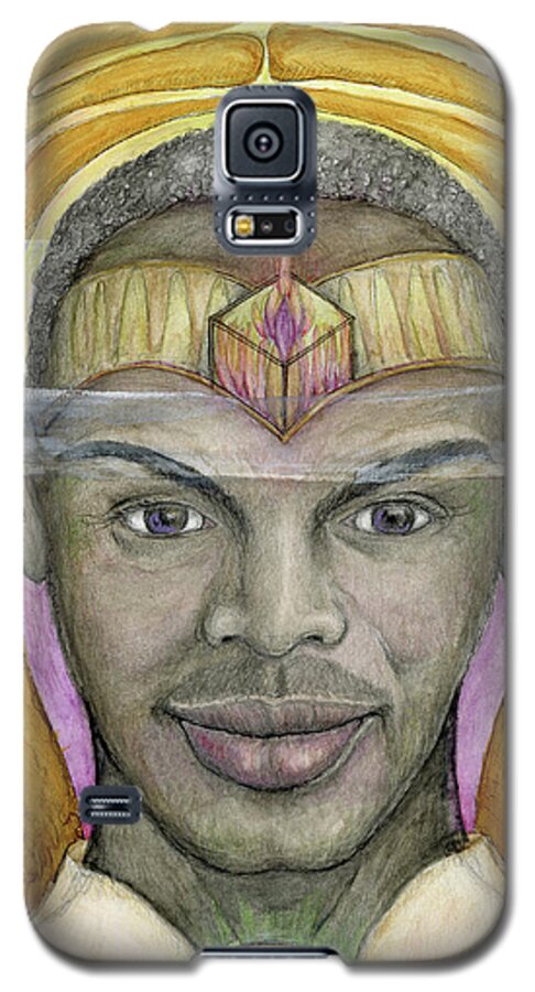 Angel Galaxy S5 Case featuring the painting Archangel Raphael by Jo Thomas Blaine