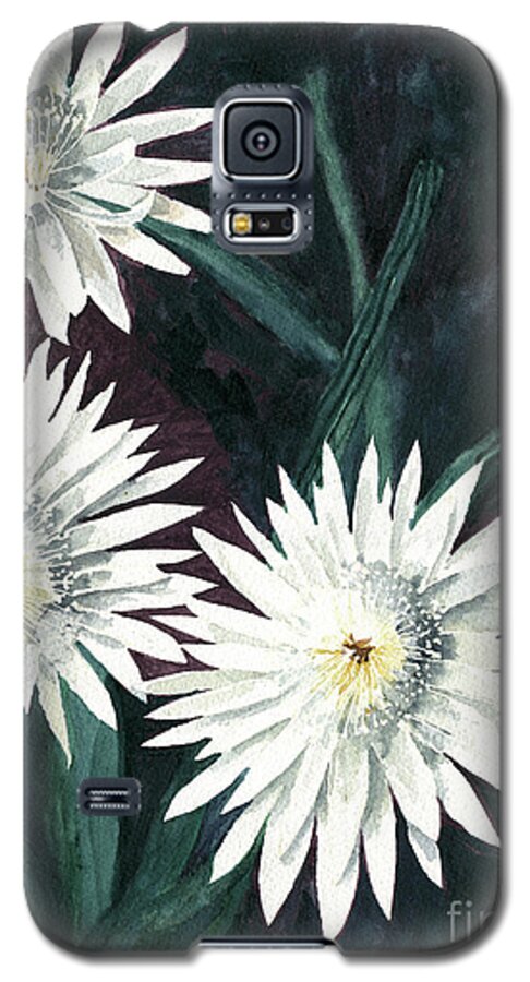 Cactus Galaxy S5 Case featuring the painting Arizona Queen of the Night by Eric Samuelson