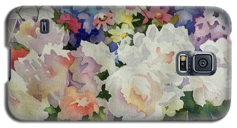 Botanical Galaxy S5 Case featuring the painting Bouquet by Francoise Chauray