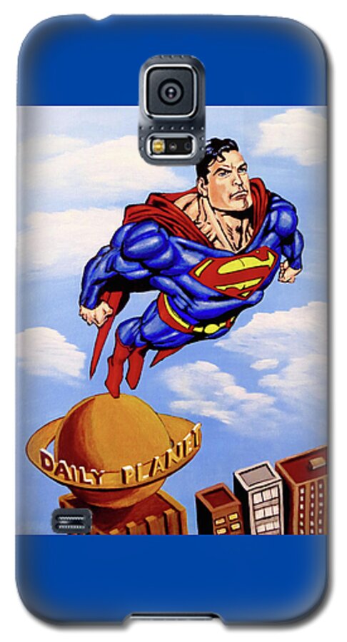 Superman Galaxy S5 Case featuring the painting Superman by Teresa Wing