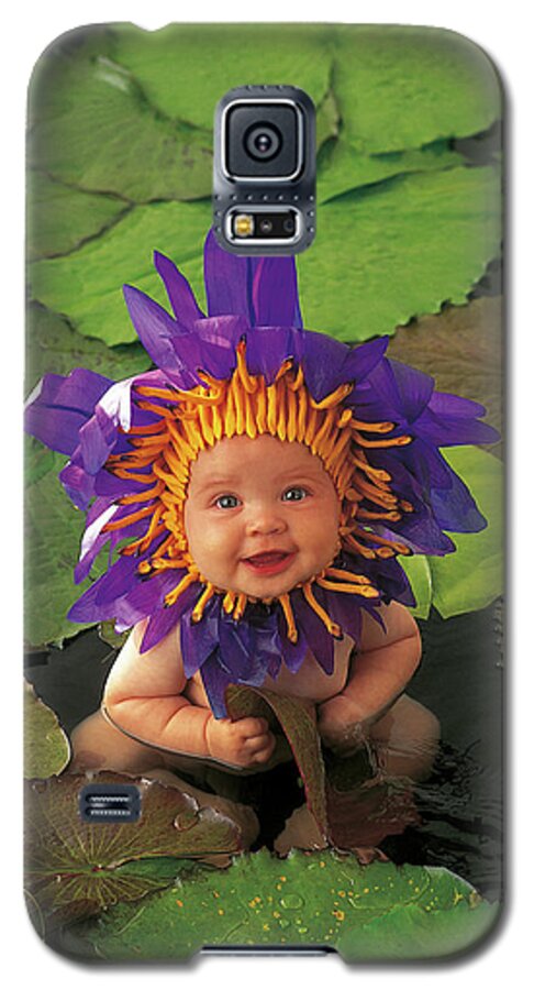 Flower Galaxy S5 Case featuring the photograph Tayla as a Waterlily by Anne Geddes