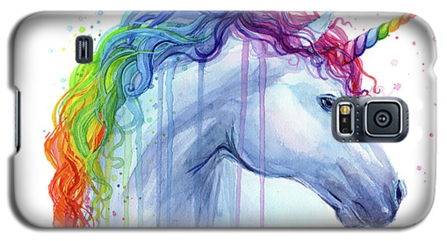 Rainbow Unicorn Watercolor Weekender Tote Bag by Olga Shvartsur - Pixels
