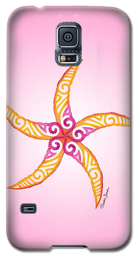 Ocean Galaxy S5 Case featuring the drawing Starfish by Heather Schaefer