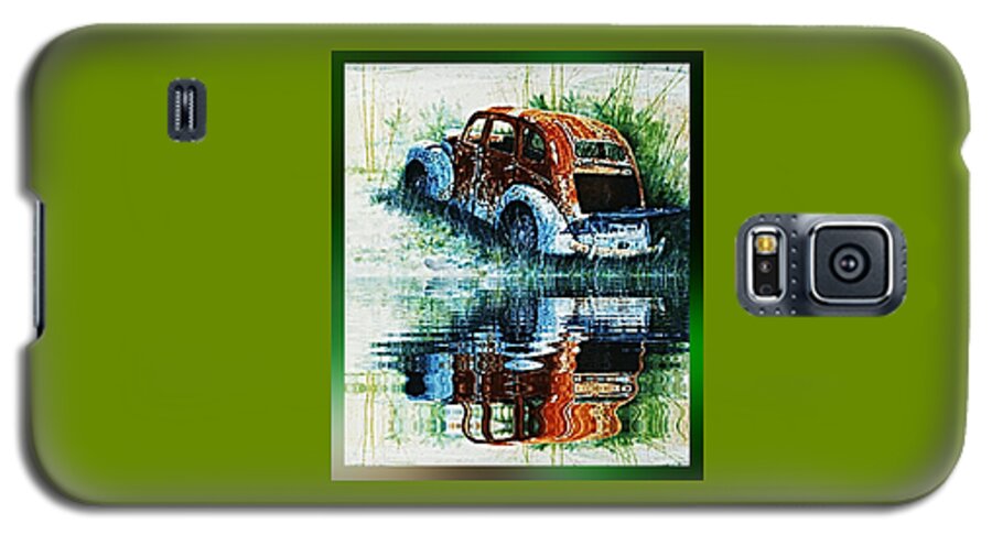 Old Car Galaxy S5 Case featuring the painting As Time goes by. . . by Hartmut Jager