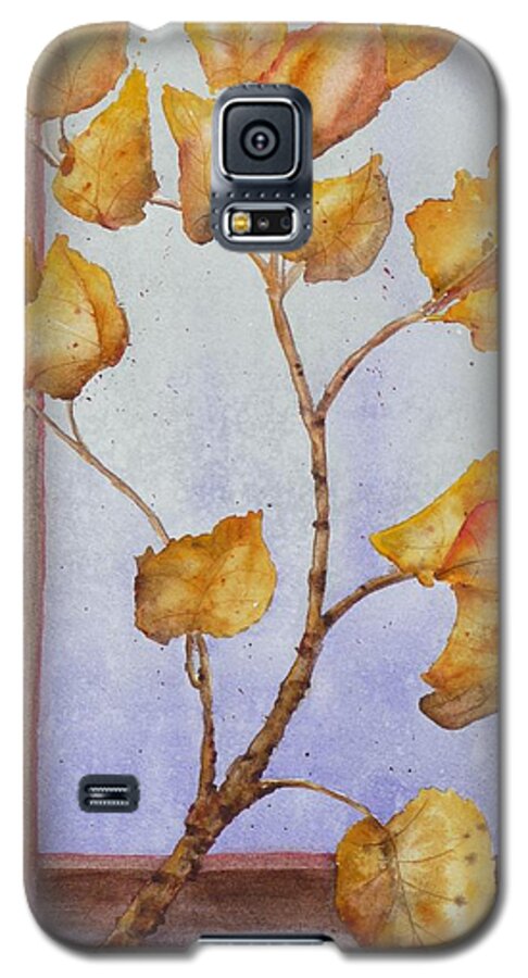 Leaves Galaxy S5 Case featuring the painting Aspen by Ruth Kamenev