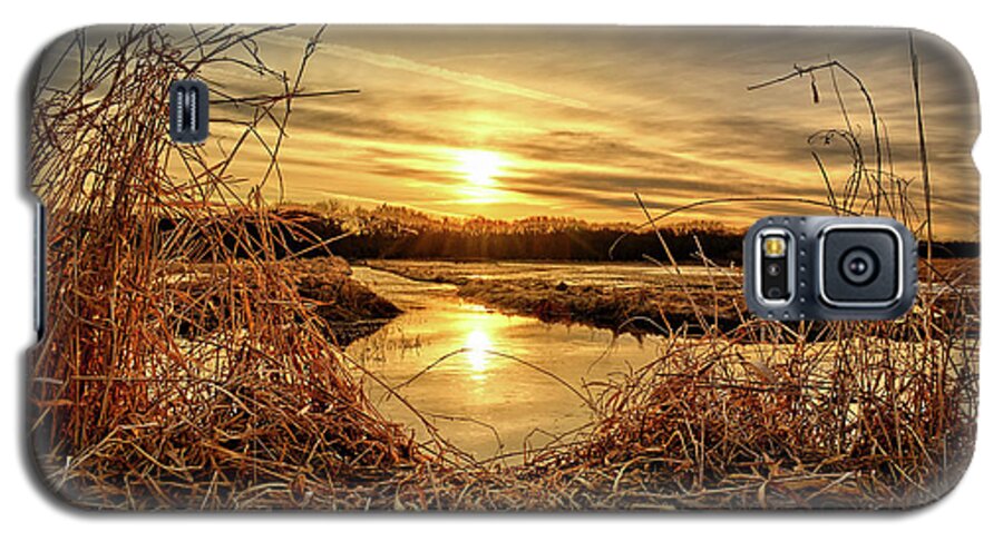 Sunrise Galaxy S5 Case featuring the photograph At The Rivers Edge by Bonfire Photography