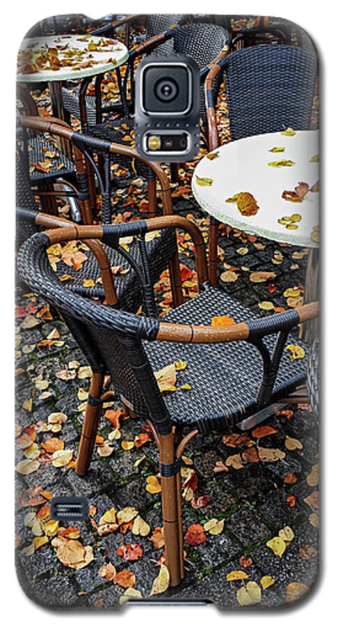 Cafe Galaxy S5 Case featuring the photograph Autumn cafe by Elena Elisseeva