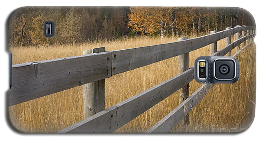 Grass Galaxy S5 Case featuring the photograph Autumn Fence by Idaho Scenic Images Linda Lantzy