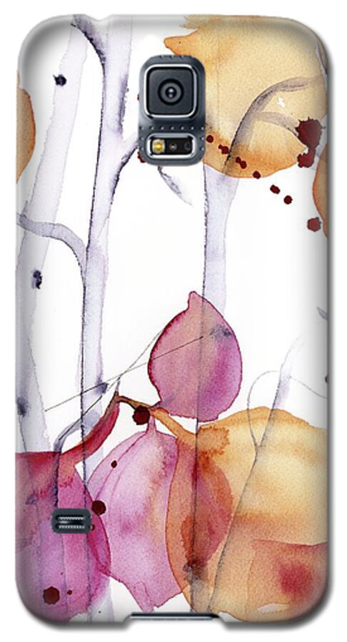 Autumn Leaves Galaxy S5 Case featuring the painting Autumn Leaves by Dawn Derman