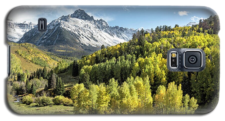 Autumn Galaxy S5 Case featuring the photograph Autumn Snow On Sneffels by Denise Bush