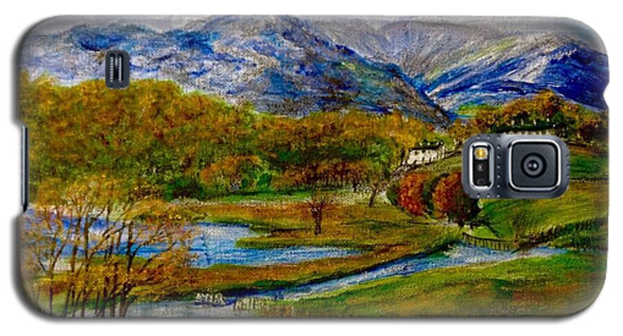 Loch Lomond Galaxy S5 Case featuring the painting Autumn View of The Trossachs by Joan-Violet Stretch