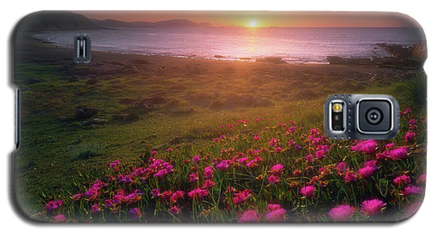 Beach Galaxy S5 Case featuring the photograph Azkorri in springtime by Mikel Martinez de Osaba