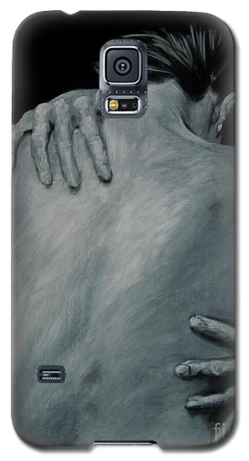 Nude Galaxy S5 Case featuring the painting Back of naked woman by Jindra Noewi