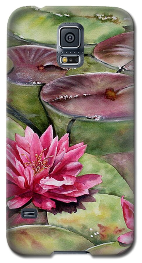 Balboa Park Water Lilies Galaxy S5 Case featuring the painting Balboa Water Lilies by Mary McCullah