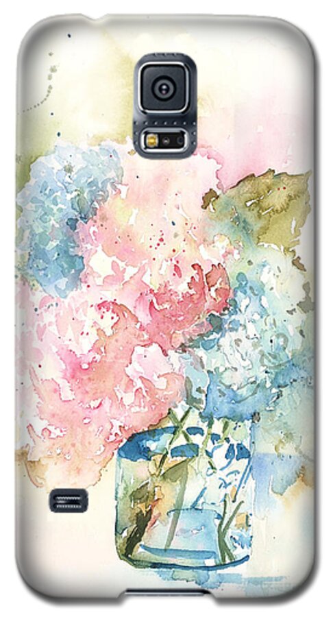 Still Life Galaxy S5 Case featuring the painting Ball Jar Hydrangeas by Sandra Strohschein