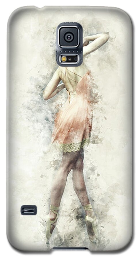 Ballerina Galaxy S5 Case featuring the digital art Ballet Dancer by Shanina Conway
