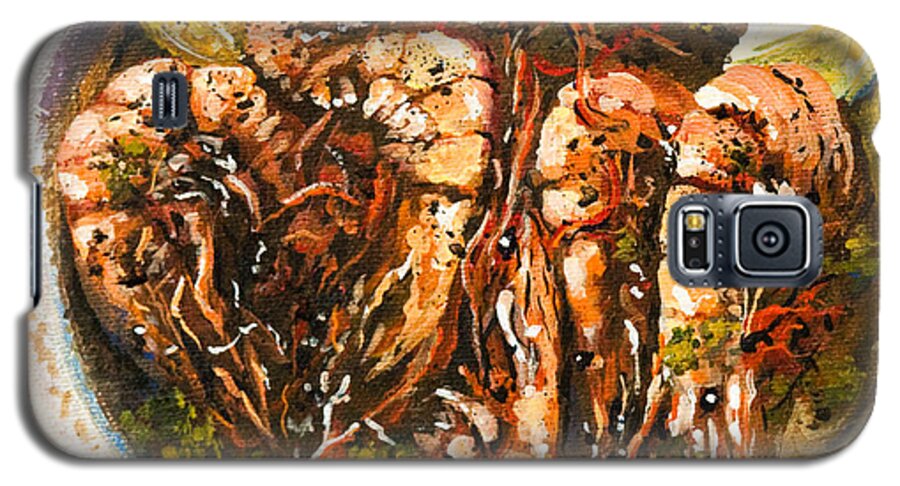 New Orleans Barbequed Shrimp Galaxy S5 Case featuring the painting Barbequed Shrimp by Dianne Parks