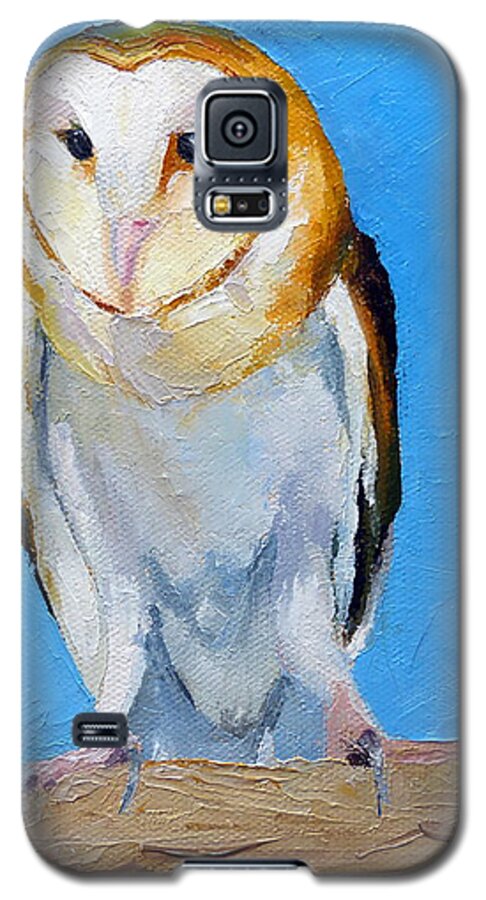 Oil Painting Of Barn Owl Galaxy S5 Case featuring the painting Barn Owl by Susan Woodward