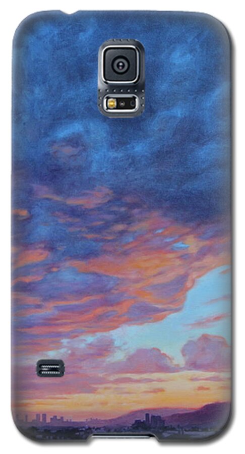 Los Angeles Galaxy S5 Case featuring the painting Barnsdall Hill by Andrew Danielsen