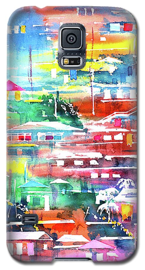 Barrio El Cerro De Yauco Galaxy S5 Case featuring the painting Barrio el Cerro de Yauco by Zaira Dzhaubaeva