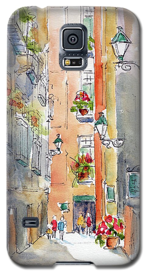 Impressionism Galaxy S5 Case featuring the painting Barrio Gotico Barcelona by Pat Katz