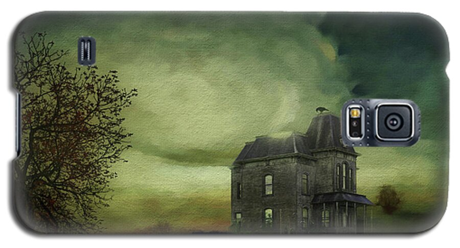 Bates Motel . Phsyco Galaxy S5 Case featuring the mixed media Bates Residence by Jim Hatch