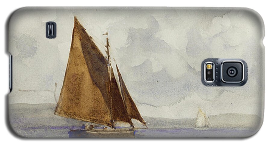 Bawly Galaxy S5 Case featuring the painting Bawley Running Up the Coast by Henry Scott Tuke