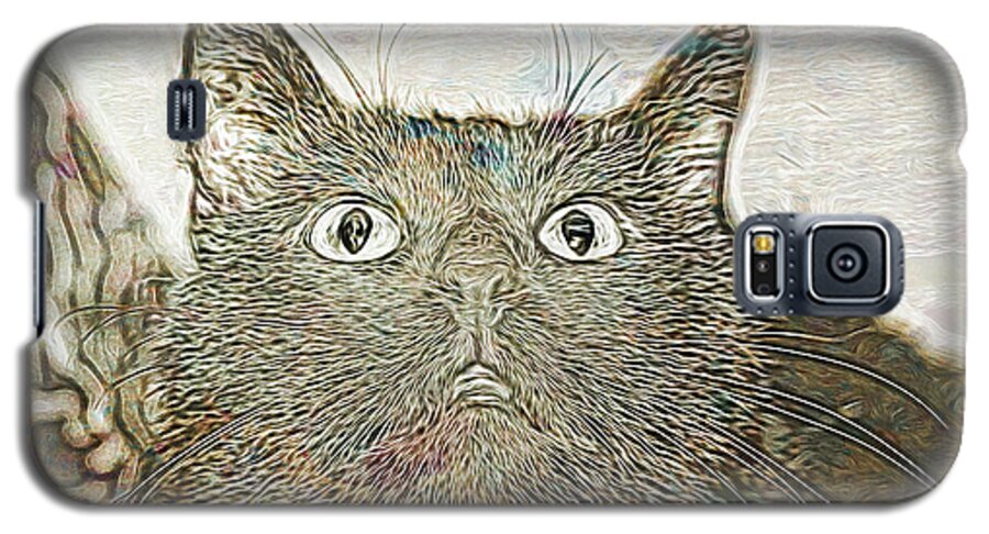 Cat Galaxy S5 Case featuring the photograph BB Gazing by David Yocum