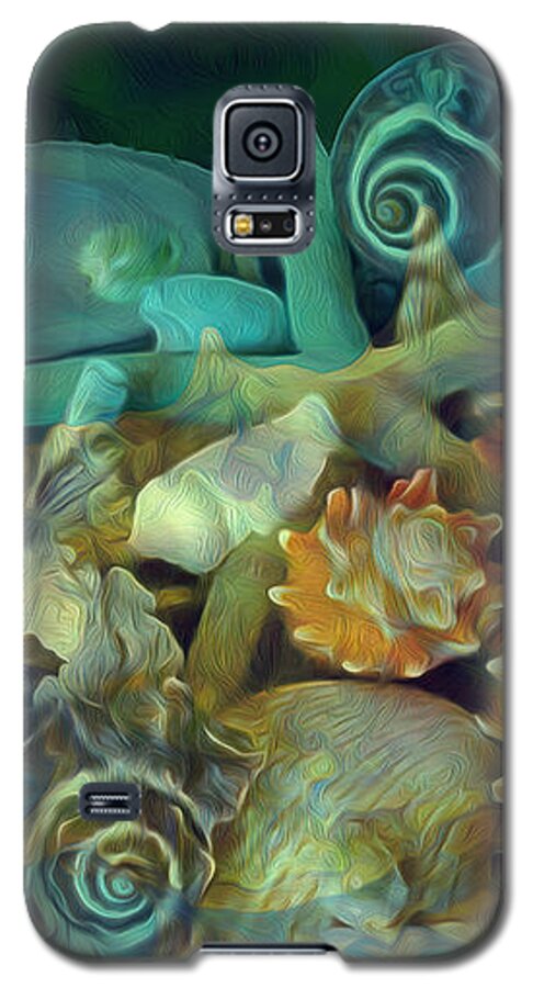 Shells Galaxy S5 Case featuring the mixed media Beach Beauty 10 by Lynda Lehmann