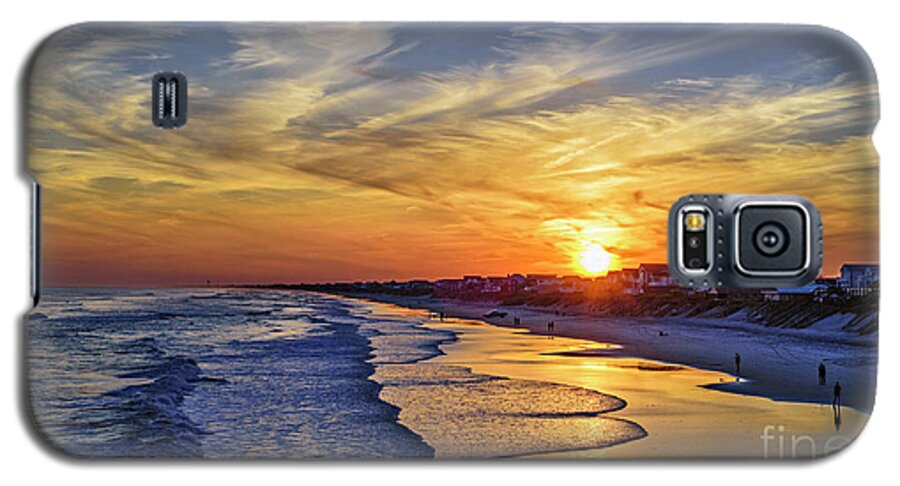 Sunset Galaxy S5 Case featuring the photograph Beach Bum by DJA Images