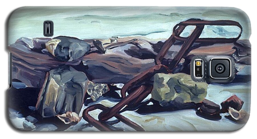 Beach Galaxy S5 Case featuring the painting Beach Treasures by Laara WilliamSen