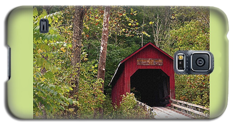 Covered Bridge Galaxy S5 Case featuring the photograph Bean Blossom Bridge I by Margie Wildblood