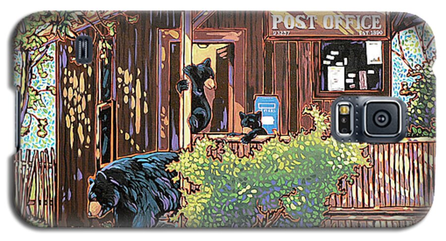 Kaweah Post Office Galaxy S5 Case featuring the painting Bears at the Kaweah Post by Nadi Spencer