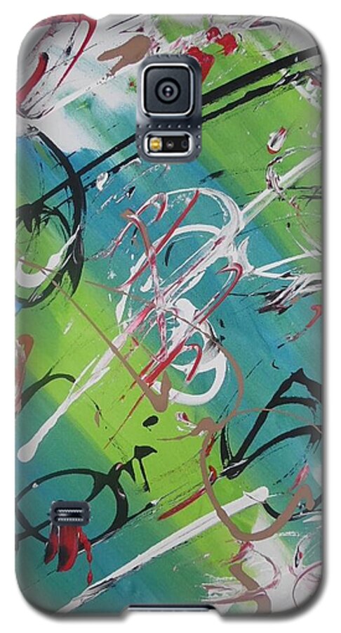 Abstract Galaxy S5 Case featuring the painting Beautiful Noise by Antonio Moore