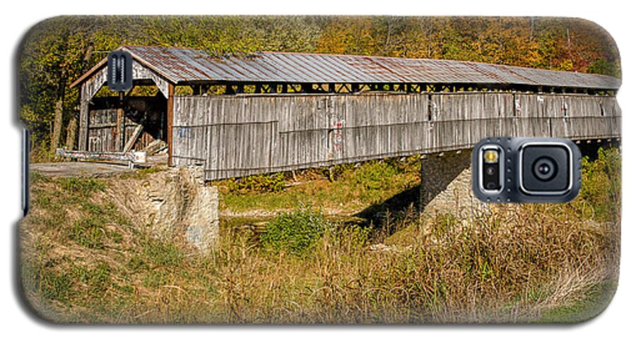America Galaxy S5 Case featuring the photograph Beech Fork or Mooresville Covered Bridge by Jack R Perry