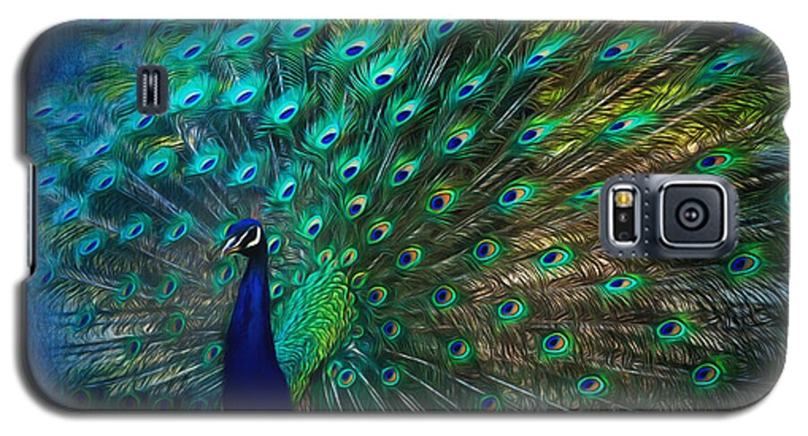 Being Yourself Galaxy S5 Case featuring the painting Being Yourself - Peacock Art by Jordan Blackstone