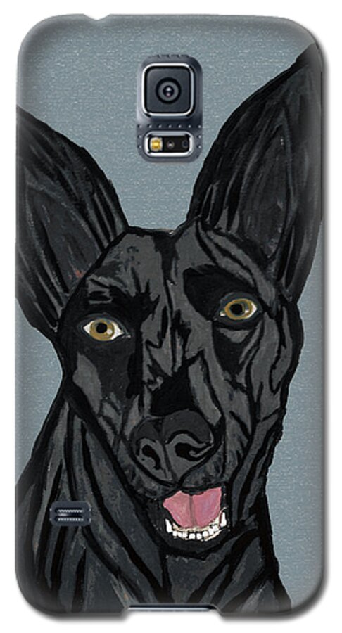Pet Portrait Galaxy S5 Case featuring the painting Beths_Cutie_DWP_2016 by Ania M Milo