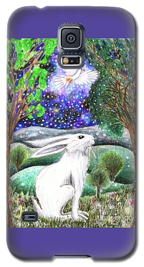 Lise Winne Galaxy S5 Case featuring the painting Between the Trees by Lise Winne